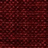 Burgundy woven fabric texture with a dense, looped pile and irregular nubby fibers, displaying a matte finish and mottled tonal variations.